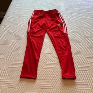 Red adidas pants
